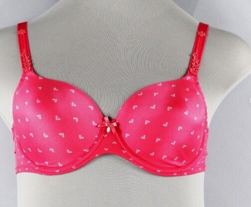 Rosa Faia 38 F Cup New $99 LOUISA Pink White Padded Underwire Bra