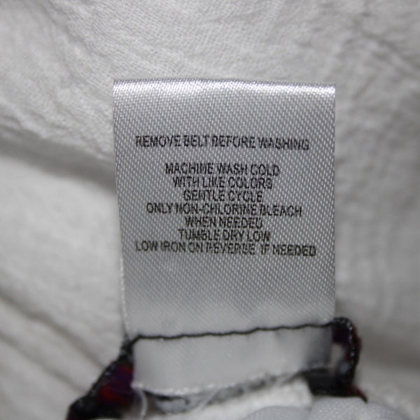 Trixxi NEW $29 Sz S White Lined Ruffle Pull Over 100% Cotton Polyester Dress