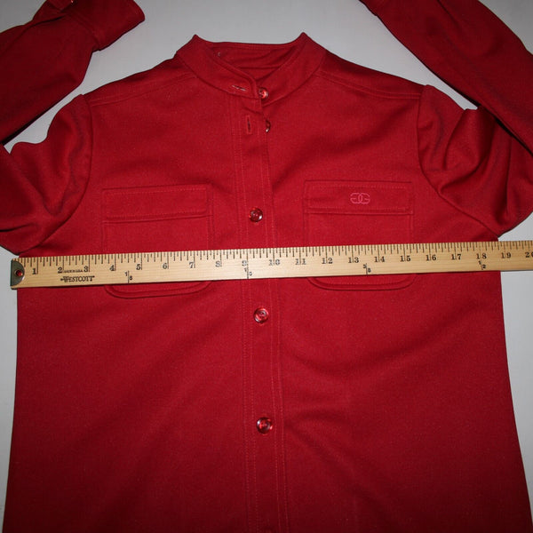 Givenchy Sport Vintage Sz 8 Red Collared Button Down Leisure Jacket