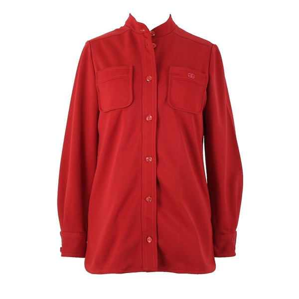 Givenchy Sport Vintage Sz 8 Red Collared Button Down Leisure Jacket