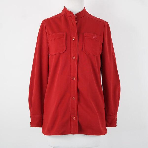 Givenchy Sport Vintage Sz 8 Red Collared Button Down Leisure Jacket