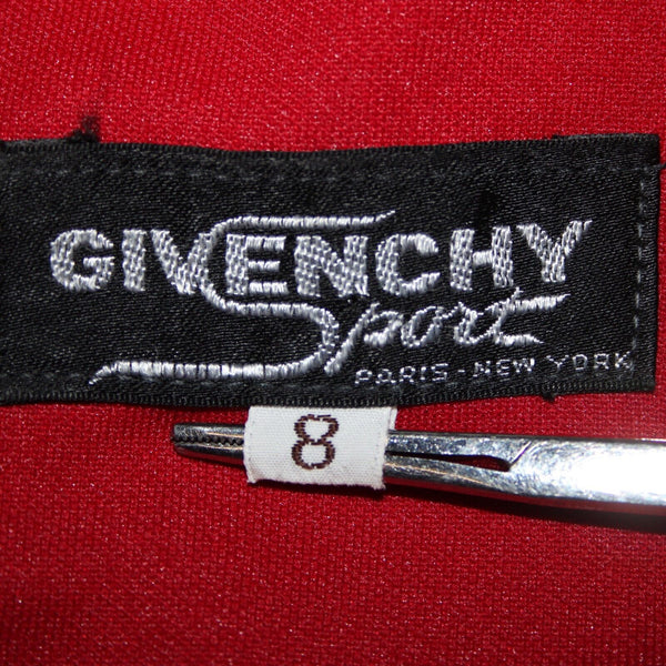 Givenchy Sport Vintage Sz 8 Red Collared Button Down Leisure Jacket