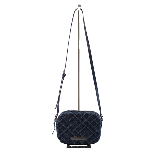 Kurt Geiger Purse NEW 9 x 6 x 2 Blue Denim Quilted Crossbody Fabric Purse