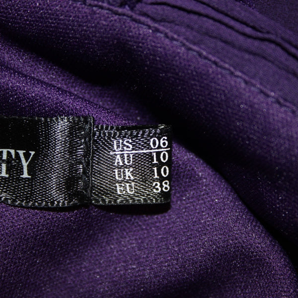 Ever Pretty Dress NEW Sz 6 Purple Sweetheart Neck Lined Layered 100% Poly Dress