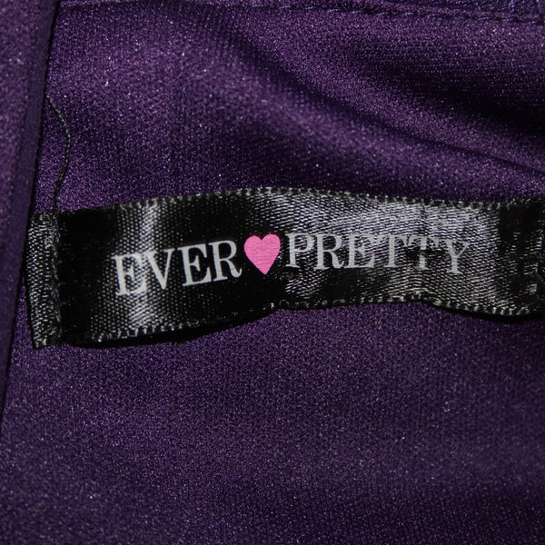 Ever Pretty Dress NEW Sz 6 Purple Sweetheart Neck Lined Layered 100% Poly Dress