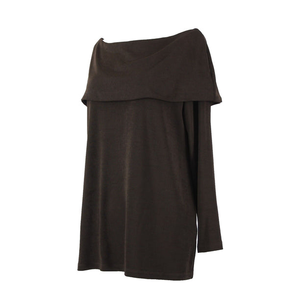 Chicos NEW $60 Travelers Sz XL Lt Choc Chip Brown Marilyn Acetate Spandex Top