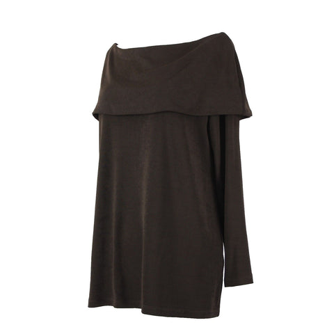Chicos NEW $60 Travelers Sz XL Lt Choc Chip Brown Marilyn Acetate Spandex Top