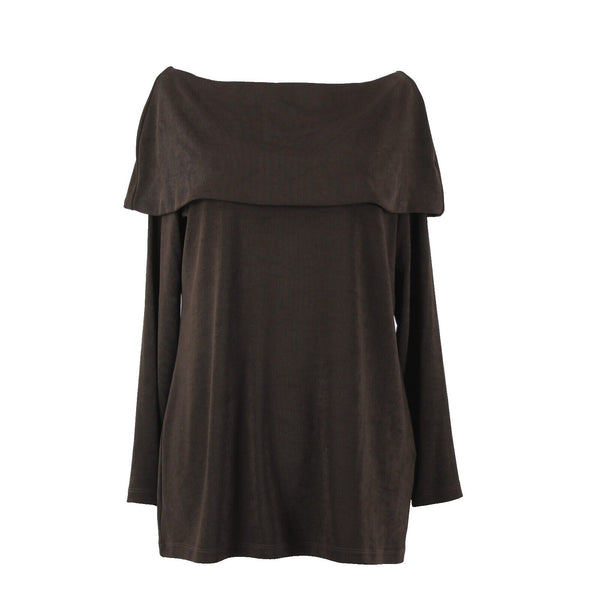 Chicos NEW $60 Travelers Sz XL Lt Choc Chip Brown Marilyn Acetate Spandex Top