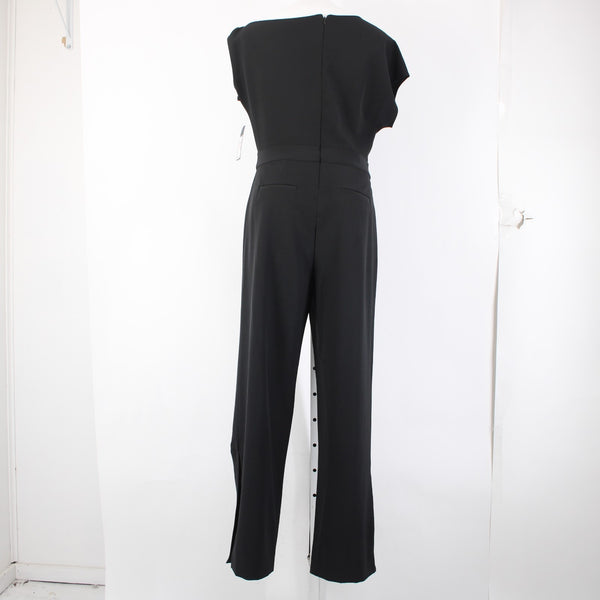 Rachel Roy Jumpsuit NEW $159 Sz 10 Black Polyester Elastane Jumpsuit