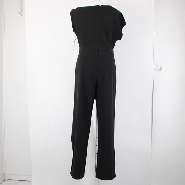 Rachel Roy Jumpsuit NEW $159 Sz 10 Black Polyester Elastane Jumpsuit