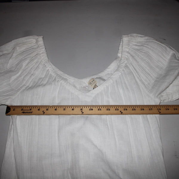 Rebecca Taylor NEW $225 La Vie Sz S White Double Gauze V Neck 100% Cotton Dress