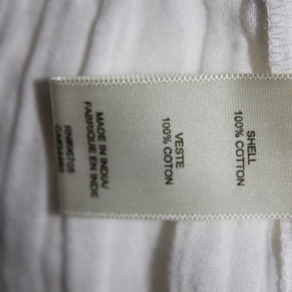 Rebecca Taylor NEW $225 La Vie Sz S White Double Gauze V Neck 100% Cotton Dress