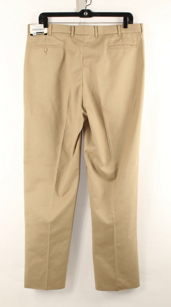 Edwards NEW Sz 42 x 35 Tan Poly Cotton Woven Raw Hem Trouser Work Pant