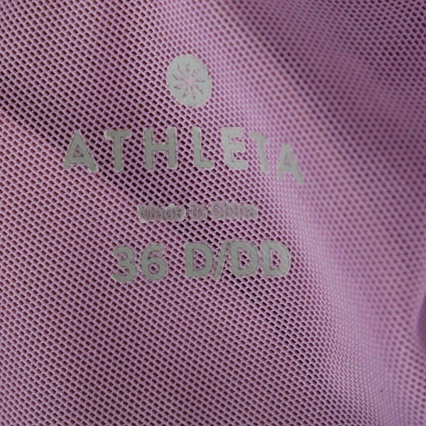 Athleta Sz 36DD Purple Multi Halter One Piece Wired Cups Nylon Blend Swim Top