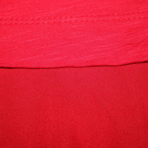 Style Co NEW $39 Core Sz 2x New Red Amore Red Short Sleeve 100% Cotton Rayon Top