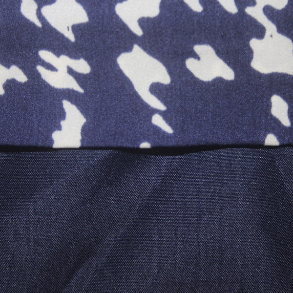 Daisy Fuentes Dress NEW $60 Checkmate Sz L Navy Blue White Lined 100% Polyester