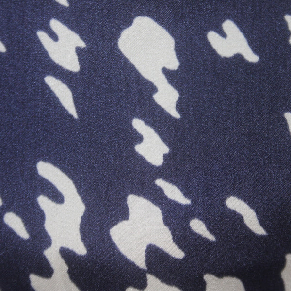 Daisy Fuentes Dress NEW $60 Checkmate Sz L Navy Blue White Lined 100% Polyester