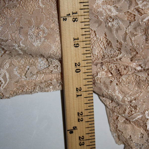 Wedding Dress NEW Sz 14 Biege Tan Lace Corset Inside W Wrap 100% Polyester Dress