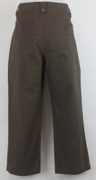 Tribal NWT $86 Sz 4 x 23 Brown Cotton Blend Capri Pant