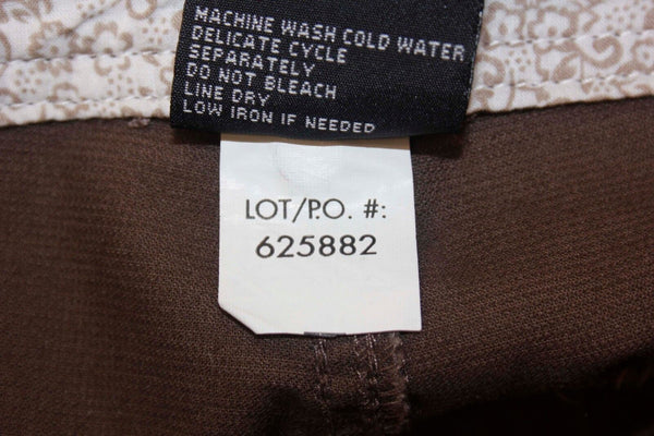 Tribal NWT $86 Sz 4 x 23 Brown Cotton Blend Capri Pant