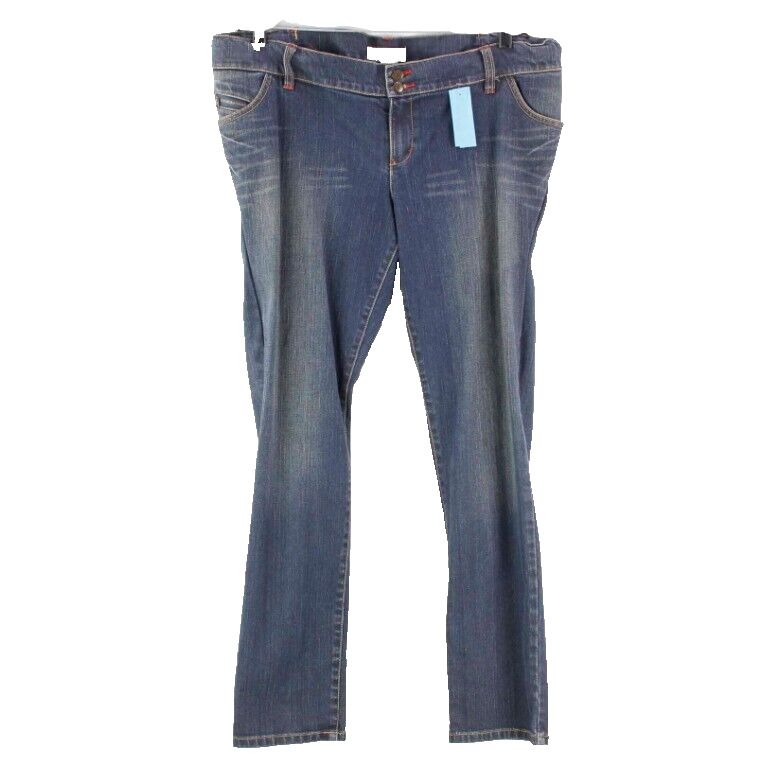 Liz Lange Maternity Sz 12 Cotton Blend Adjustable Elastic Insert Jeans