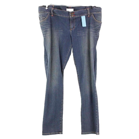 Liz Lange Maternity Sz 12 Cotton Blend Adjustable Elastic Insert Jeans