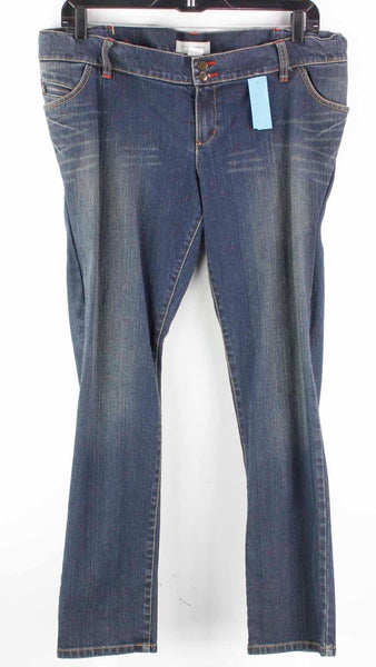 Liz Lange Maternity Sz 12 Cotton Blend Adjustable Elastic Insert Jeans