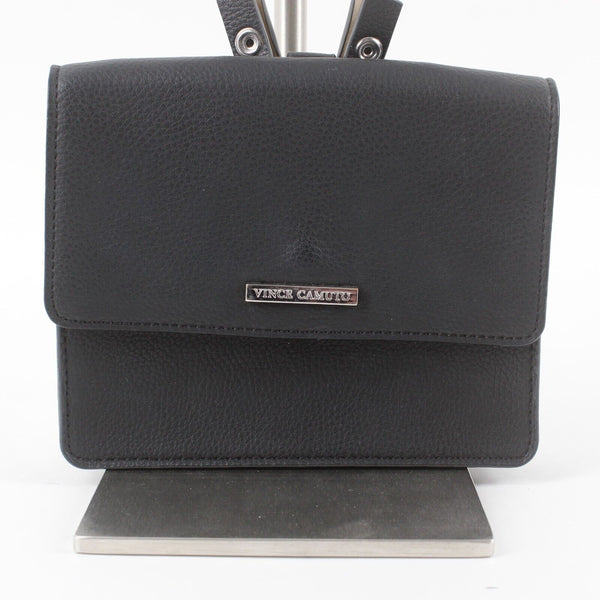 Vince Camuto 5.5 x 6.5 x 1.5 Small Black Leatherlike Convertible Waist Purse