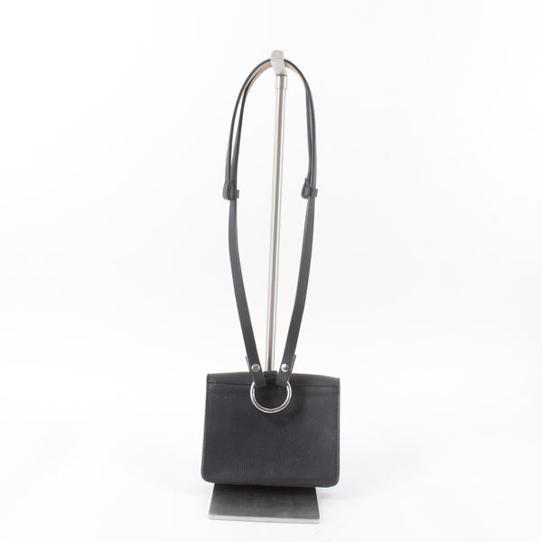 Vince Camuto 5.5 x 6.5 x 1.5 Small Black Leatherlike Convertible Waist Purse