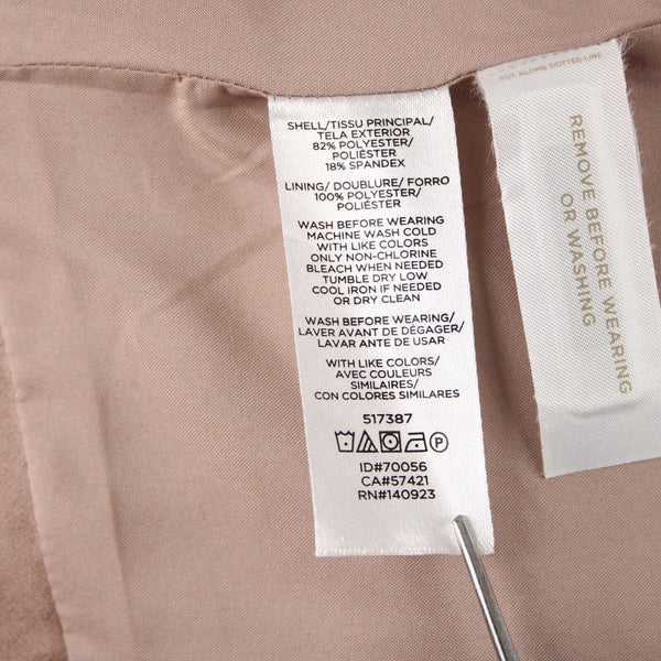 Loft Petites Sz MP Mauve Pink Lined Zip Pockets Faux Suede Poly Spandex Jacket