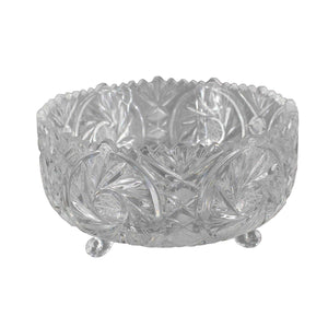 Polonia American Brilliant Cut Crystal 8.5 X 4 Footed Bowl