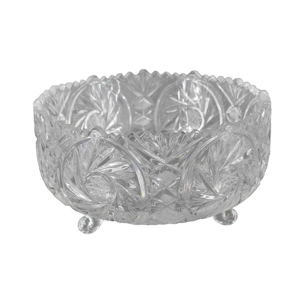 Polonia American Brilliant Cut Crystal 8.5 X 4 Footed Bowl