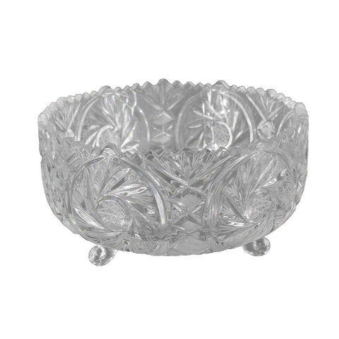 Polonia American Brilliant Cut Crystal 8.5 X 4 Footed Bowl