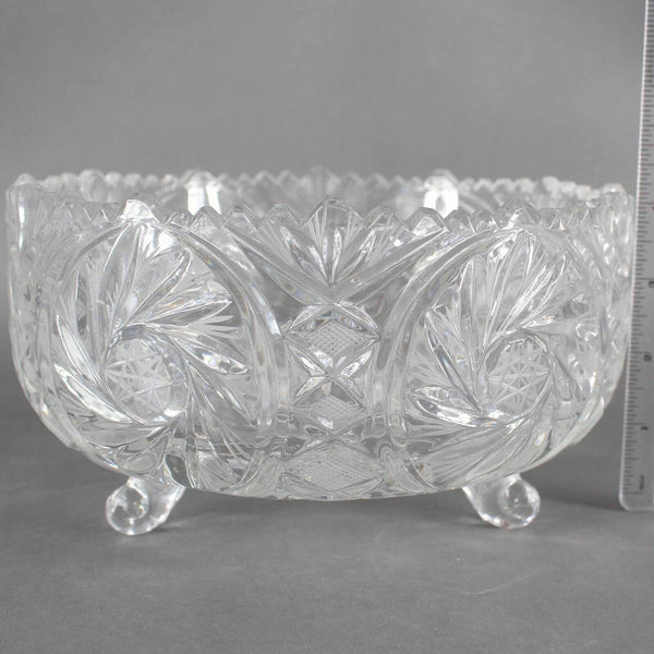 Polonia American Brilliant Cut Crystal 8.5 X 4 Footed Bowl