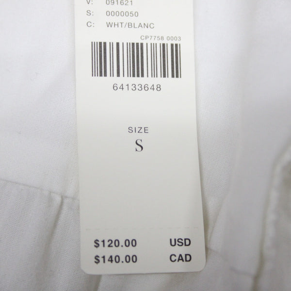Maeve NEW $120 Sz S White Eyelet Ruffle & Sleeve Detail 100% Cotton Top
