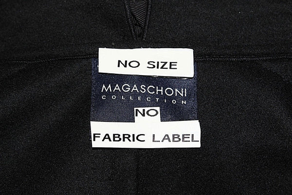 Magaschoni Sz 12? Black Cashmere Blend? Button Peplum Back Collar Tie Jacket
