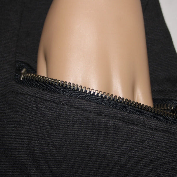 Michael Kors Sz 6 Gray Zipper Detail Unlined Pockets Cotton Rayon Dress