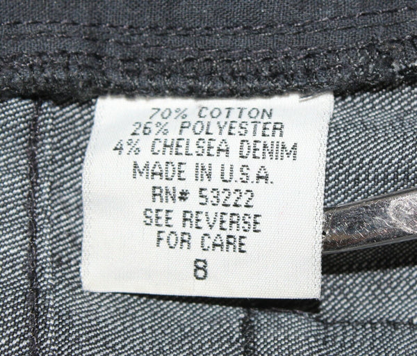 David Kahn Sz 8 x 30 Dark Charcoal Gray Denim Cotton Blend Dressy Jeans