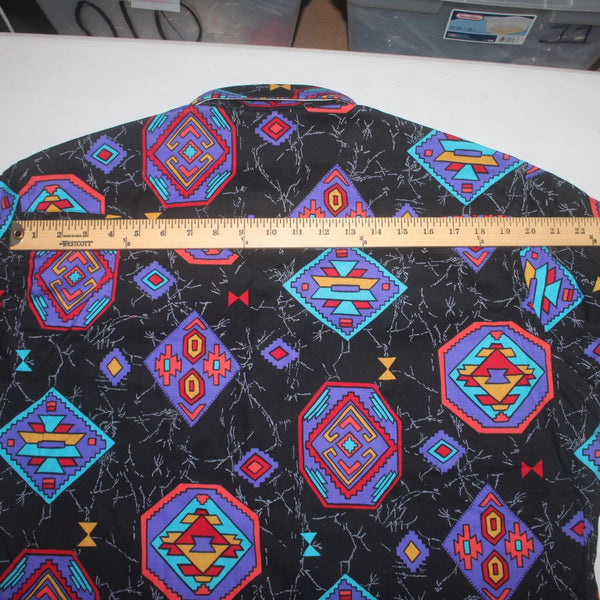Wrangler Shirt NEW Sz XL Black Multi Colored Cowbody Cut Reg Fit 100% Cotton