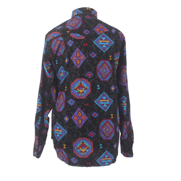 Wrangler Shirt NEW Sz XL Black Multi Colored Cowbody Cut Reg Fit 100% Cotton