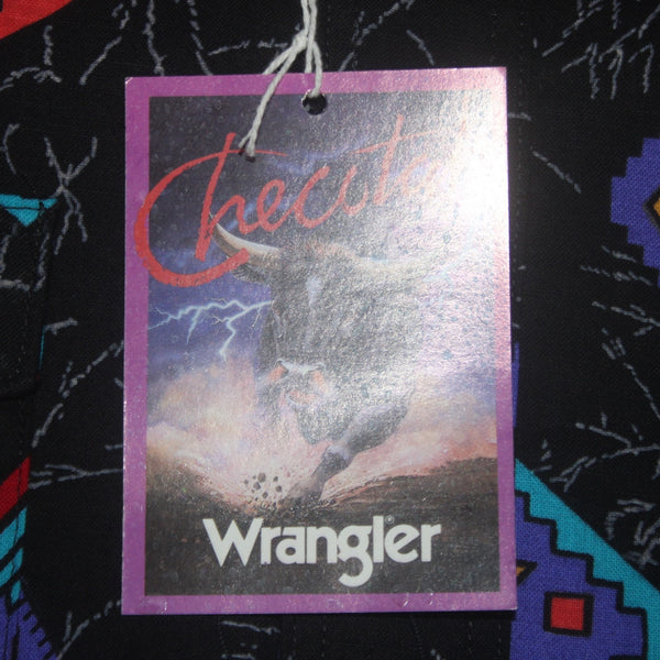 Wrangler Shirt NEW Sz XL Black Multi Colored Cowbody Cut Reg Fit 100% Cotton