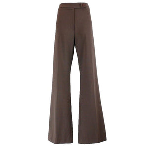 Via NEW Sz 42 x 34" Brown Polyester Viscose Blend Super Long Trouser Pant