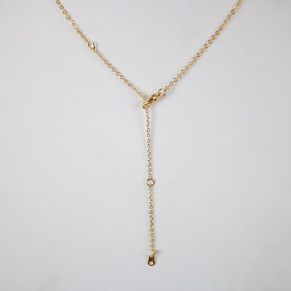 CHEYENNE NEW Name Goldtone Rhinestone Accent 14.5" w 4.5" Multi Ring Ex Necklace