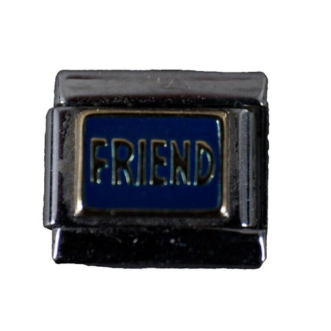 Zoppini "Friend" Gold Stainless Stretch Link Italian Charm
