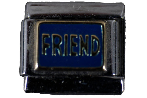 Zoppini "Friend" Gold Stainless Stretch Link Italian Charm