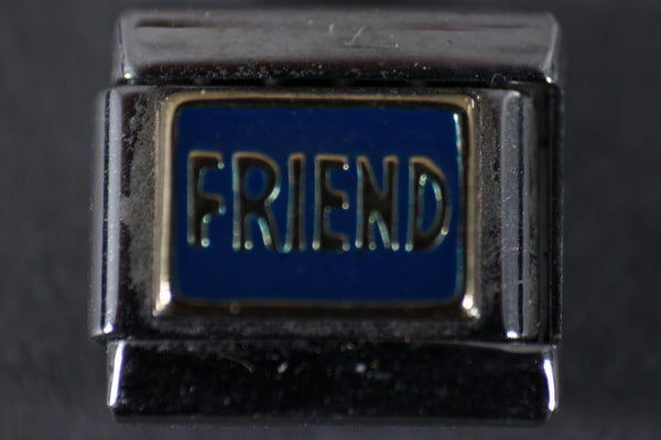 Zoppini "Friend" Gold Stainless Stretch Link Italian Charm