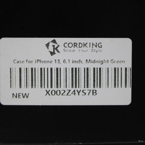 Cord King MIdnight Green Iphone 13 6.1 In Screen Phone Case