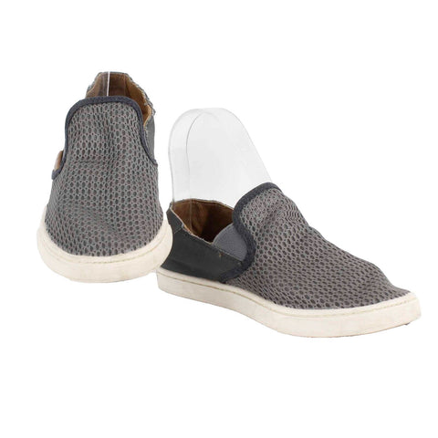 Olukai Sz 6 Gray White Slip On Closed Toe Textile Upper Rubber Outsole Flats