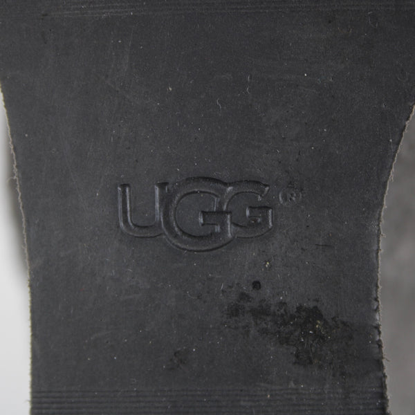 Ugg Kyra Sz 9 Gray Closed Toe Granite Suede Ankle 4" Wedge Boots