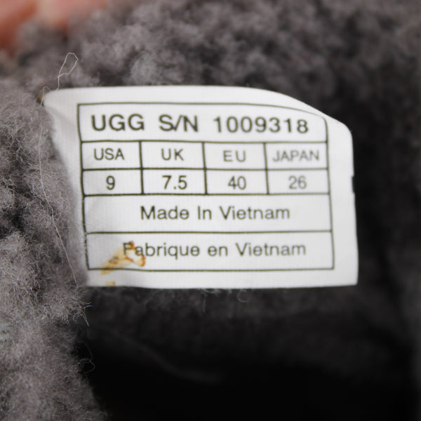Ugg Kyra Sz 9 Gray Closed Toe Granite Suede Ankle 4" Wedge Boots